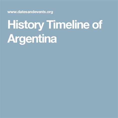 argentina history facts timeline